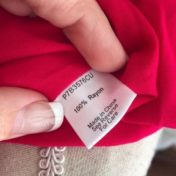 Parker‎ Top Embroidered Cold Shoulder High-neck Flutter Blouse, M - Picture 13 of 14